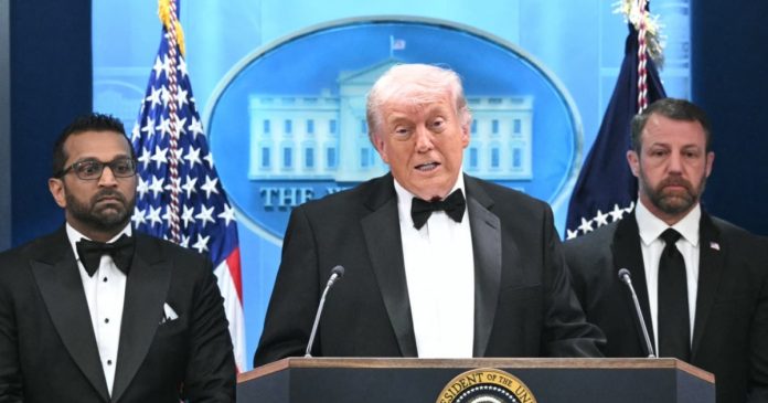 Trump holds press briefing after shooting outside White House Correspondents' Dinner