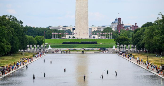 At least five people arrested in alleged tampering of Reflecting Pool, official says