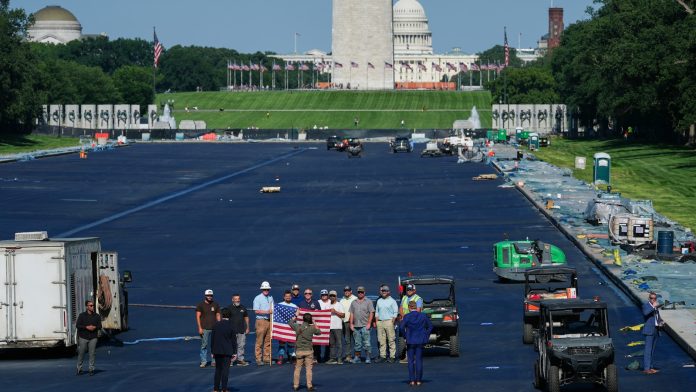 Trump says Reflecting Pool work is done and it's set to be filled with water