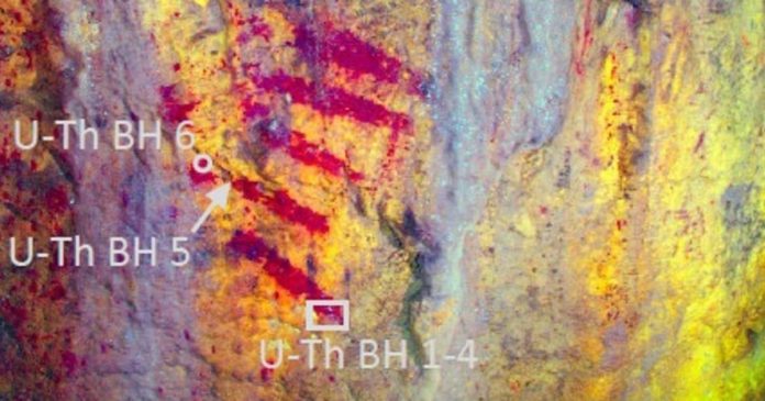 Red stripes declared U.K.’s oldest art after being dismissed as a natural phenomenon