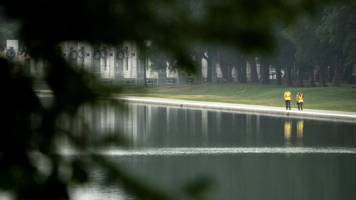 Former Olympian pleads not guilty in Reflecting Pool damage case