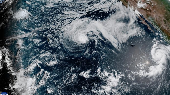 Hurricane Genevieve roars in the Pacific as Fausto weakens to a tropical storm