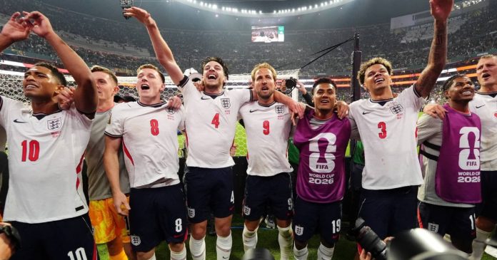 ¡Wonderwall retumbó en el Azteca! Así festejó Inglaterra su pase a cuartos tras eliminar a México
