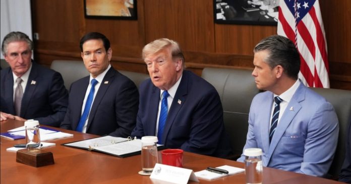 Trump questioned about 'anti-weaponization' fund during Cabinet meeting at Camp David