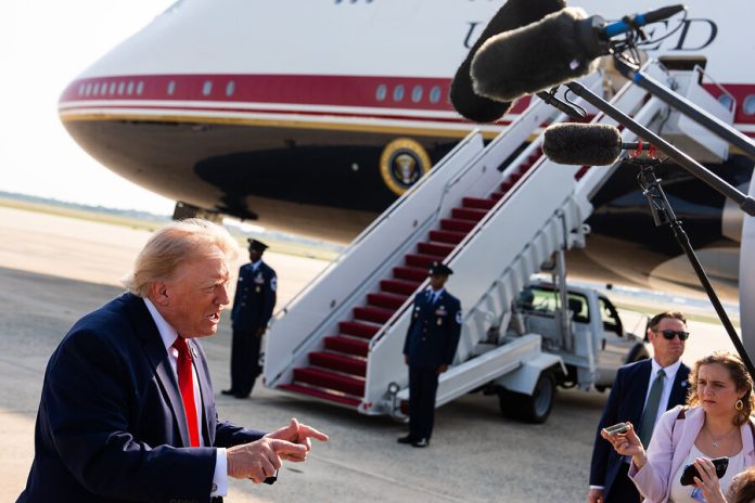 A glance inside Trump’s ‘best plane’ on its first flight: Speed and luxury