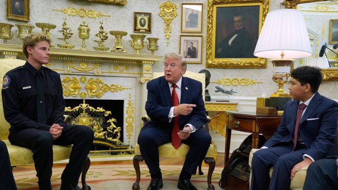 Teen lifeguard and boy he rescued are honored at White House after Trump saw dramatic viral video