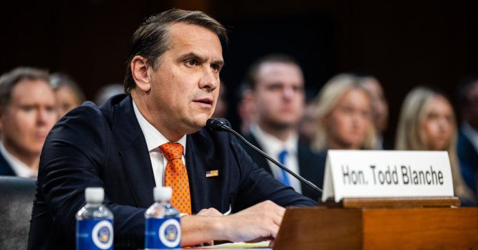 Acting AG Todd Blanche reaches deal with holdout senators to scrap $1.8B ‘anti-weaponization’ fund