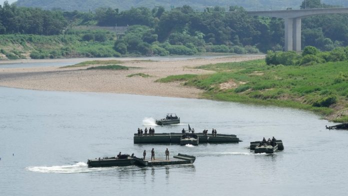 South Korean and US militaries shorten drills by about half after Trump ordered a reduction