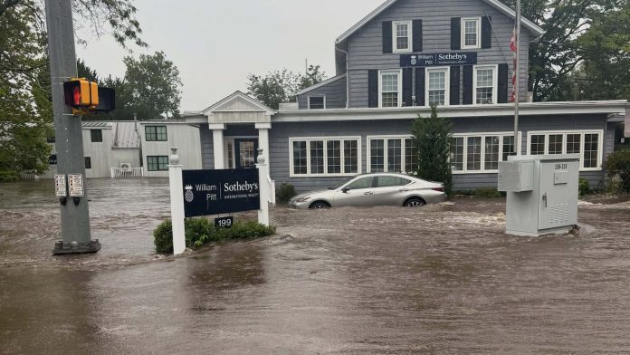 Drenching rains bring flash flooding across coastal Connecticut, New York, New Jersey