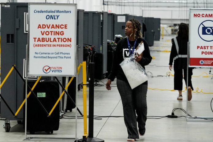 The secret ballot has been an article of faith in U.S. elections. That's being tested in Georgia.