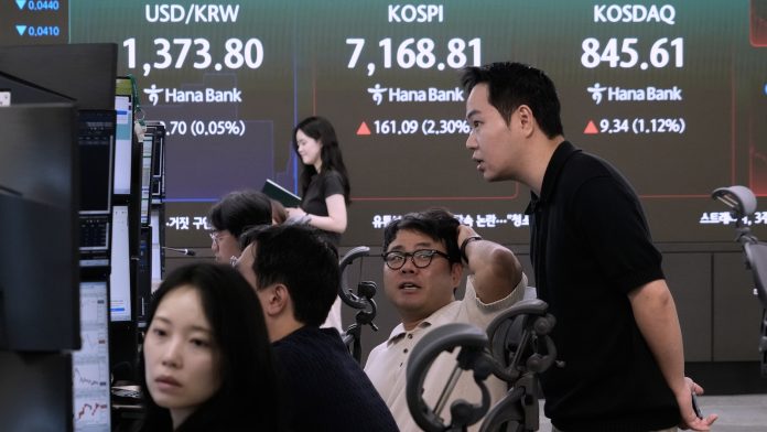 Global benchmarks mostly rise after Wall Street's rally
