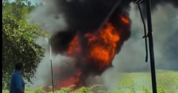 F-16 jet crash triggers evacuations