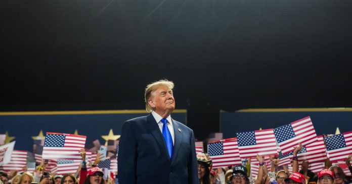 Trump tries to energize his base by placing himself front and center: ‘I’m on the ballot’: