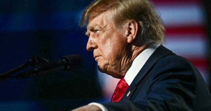 Trump says his proposed arch will include a military complex housing drones and snipers