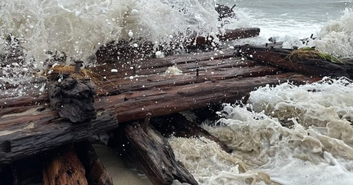 Nor’easter unearths fragments of 19th-century shipwreck on Nantucket