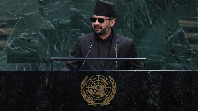 Nepal's leader, at UN, says recent floods serve as a 'warning to the world' about climate change