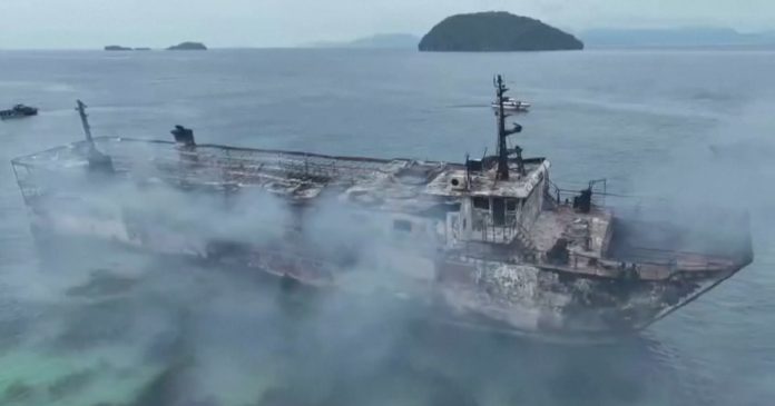 At least five dead, dozens missing after Philippine ferry fire