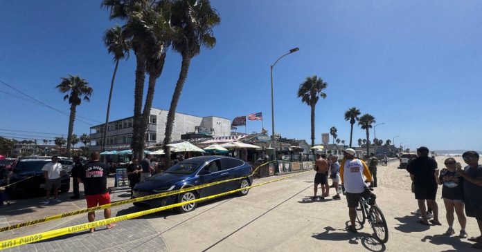 Bystanders chase down man accused of striking woman while speeding in stolen car on San Diego boardwalk