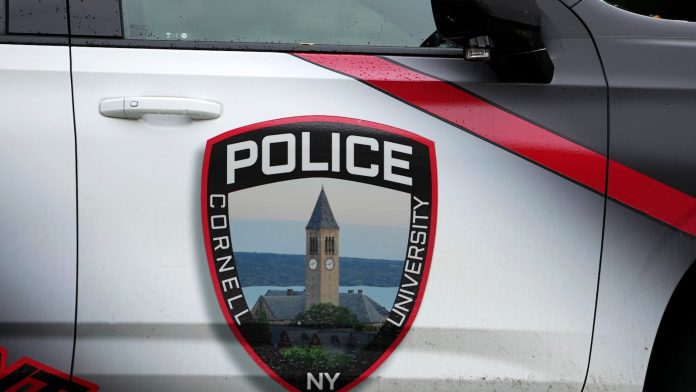 Cornell building is sprayed with graffiti blasting school's response to gang rape complaint