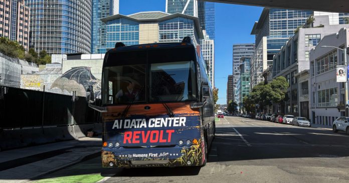 Conservative data center activists take fight to AI companies’ front door in San Francisco
